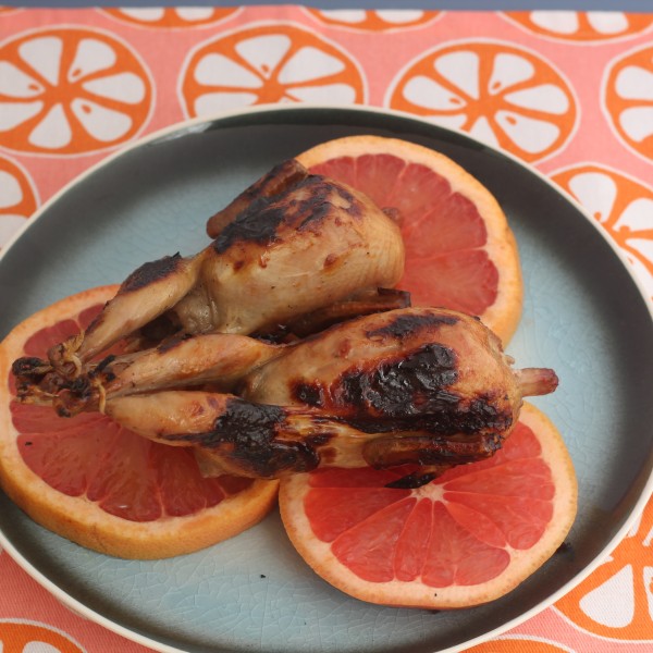 Jalapeno Grilled Quail With Texas Red Grape Grapefruit Jelly Glaze